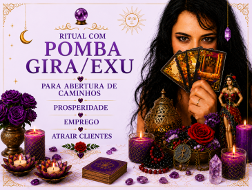 Ritual com Pomba Gira/Exu para abertura  de caminhos, prosperidade, emprego, atrair clientes.